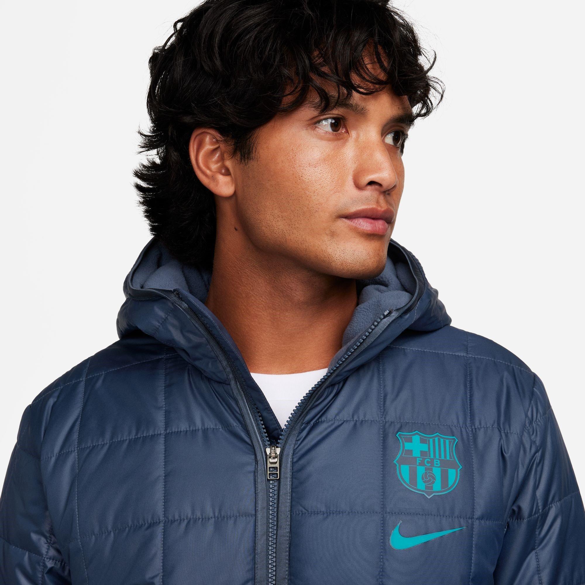 Nike FC Barcelona Mens Nike Soccer Synthetic Fill Jacket