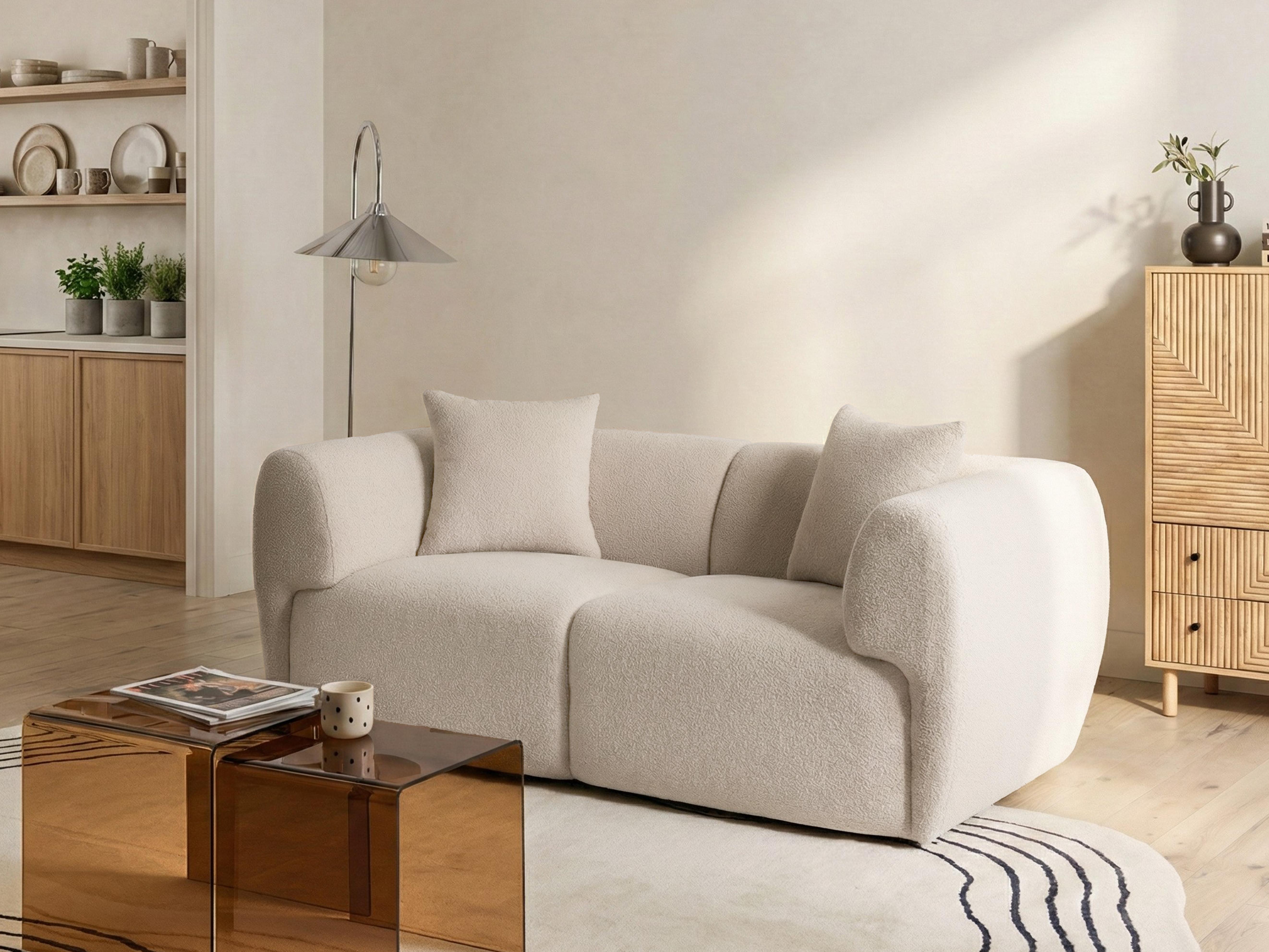 Bank 2-zits VALBY Bouclé Beige