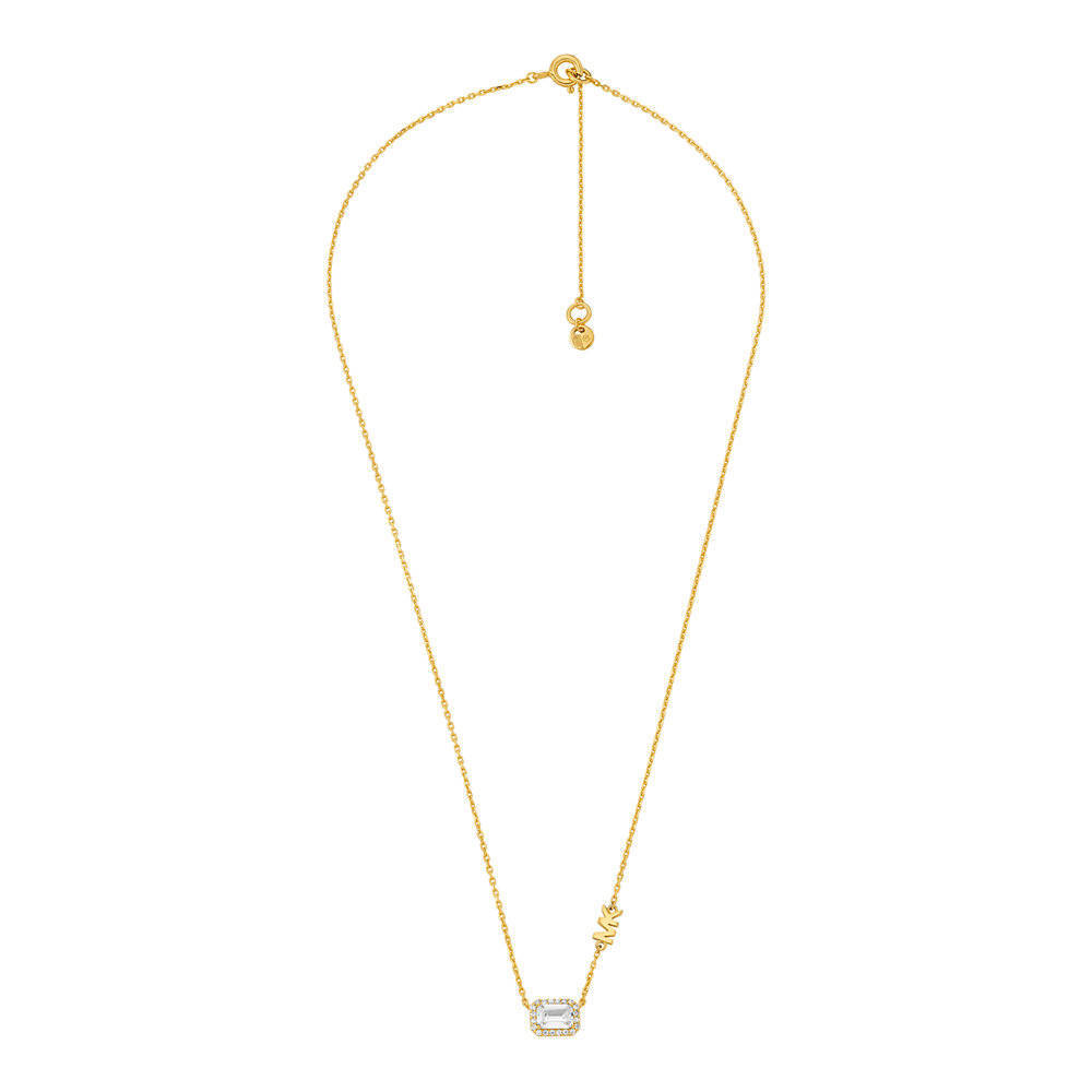 Michael Kors oorbellen + ketting MKC1759CZSET goudkleurig