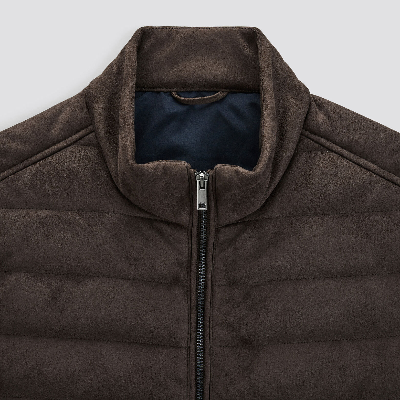Doudoune sans manche aspect velours Camel