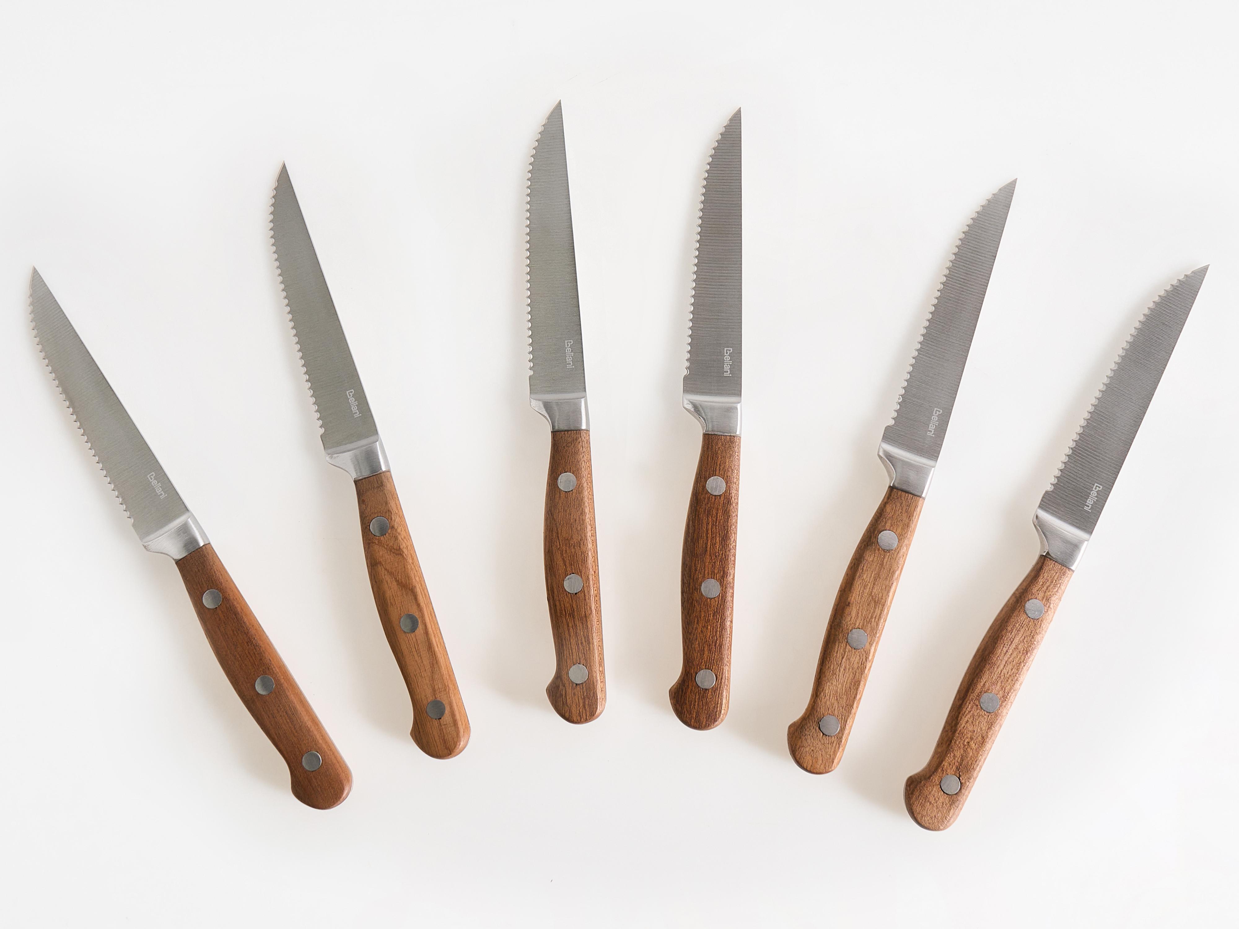 Set van 6 steakmessen NAGANO Bruin