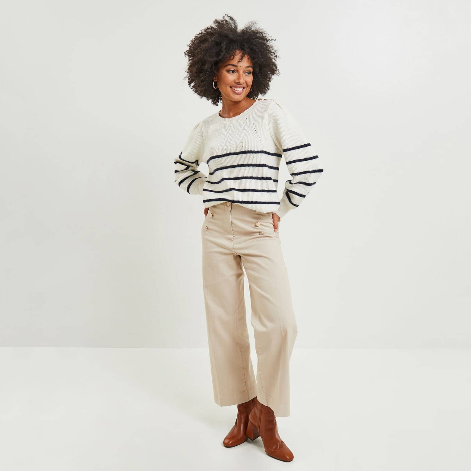 Pull marinière femme