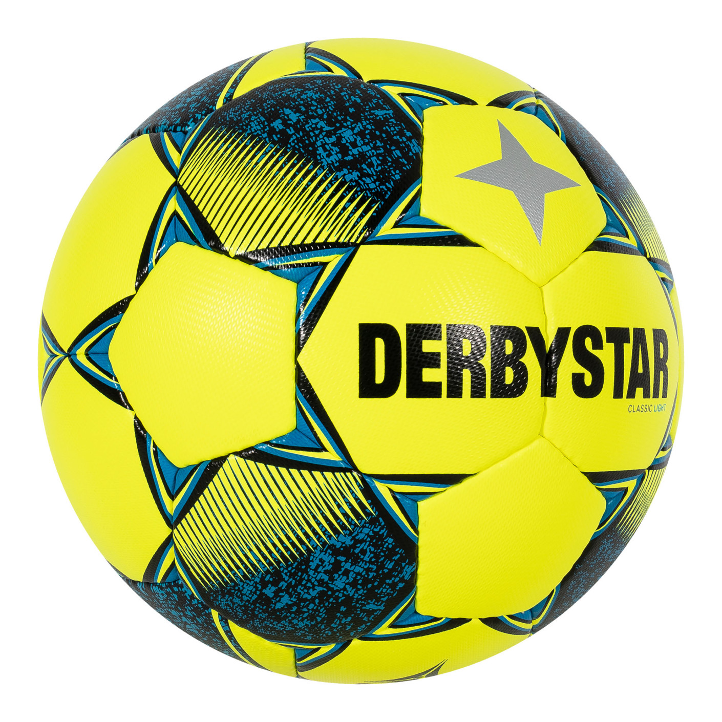 Derbystar Classic Light II Kunstgras Voetbal Maat 5 Geel Blauw Zwart