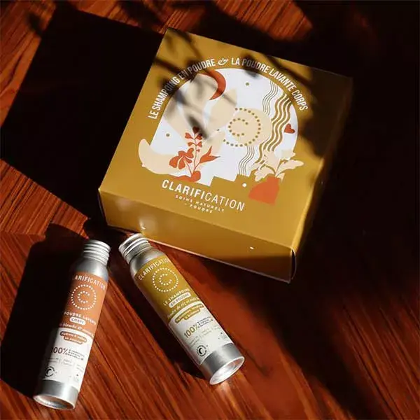 Conjunto Clarification Duo de Pós de Limpeza Orgânicos e Naturais - Corpo e Cabelo - 40g