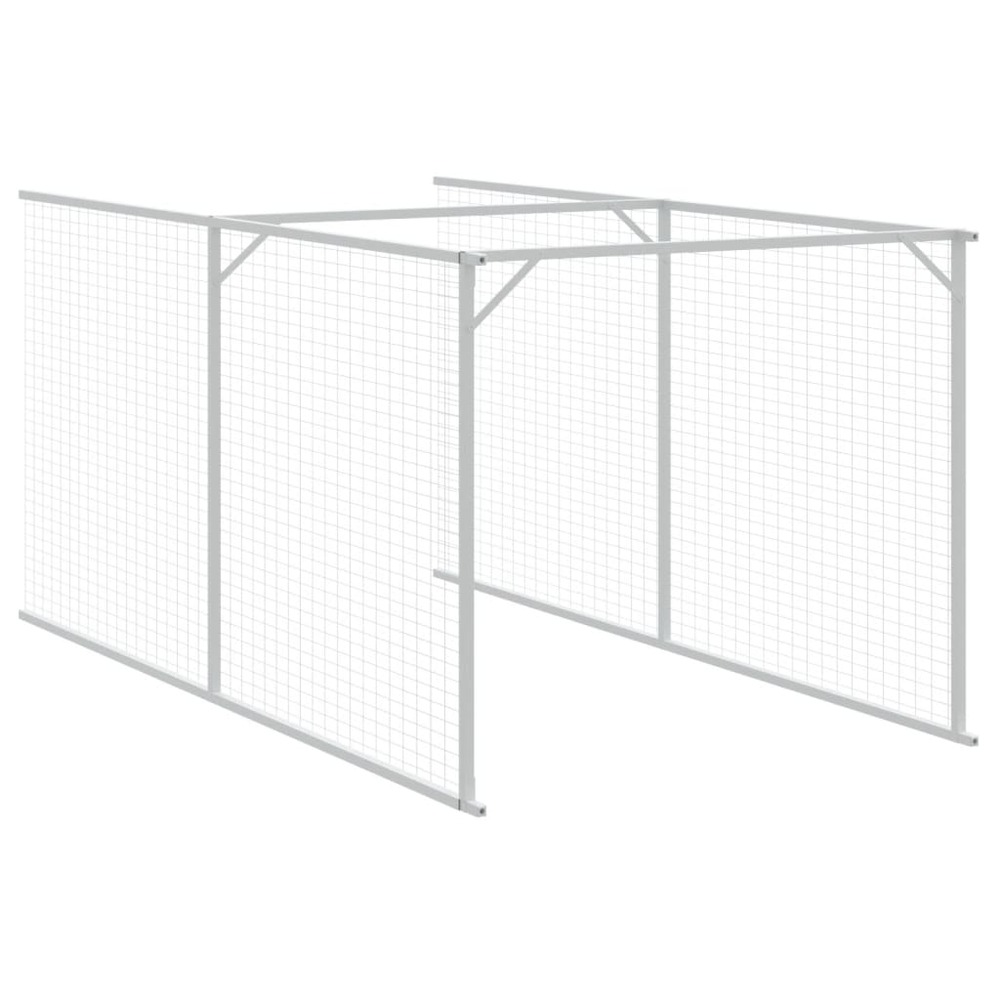 Niche pour chien avec toit gris clair 117x609x123 cm
