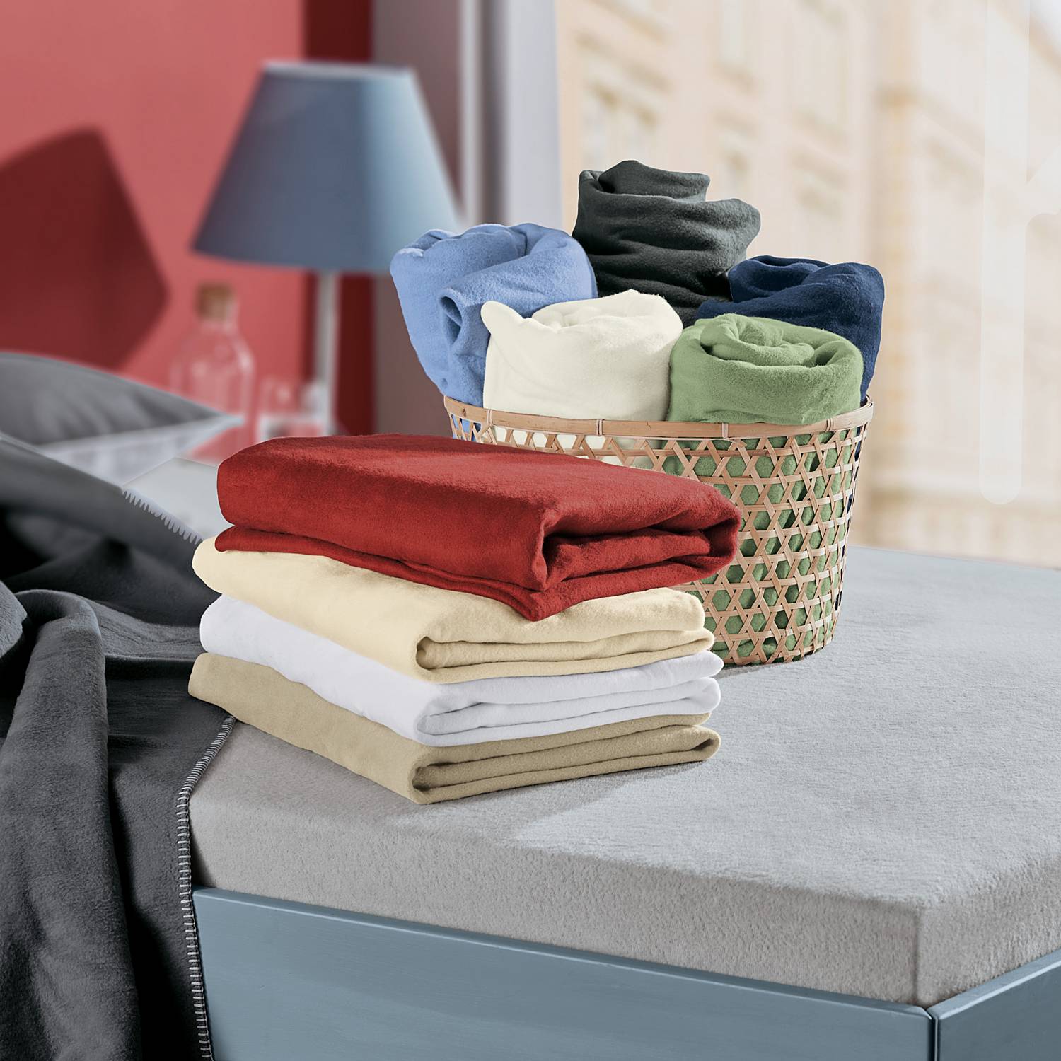 REDBEST Flanellflausch-Jersey Spannbettlaken 