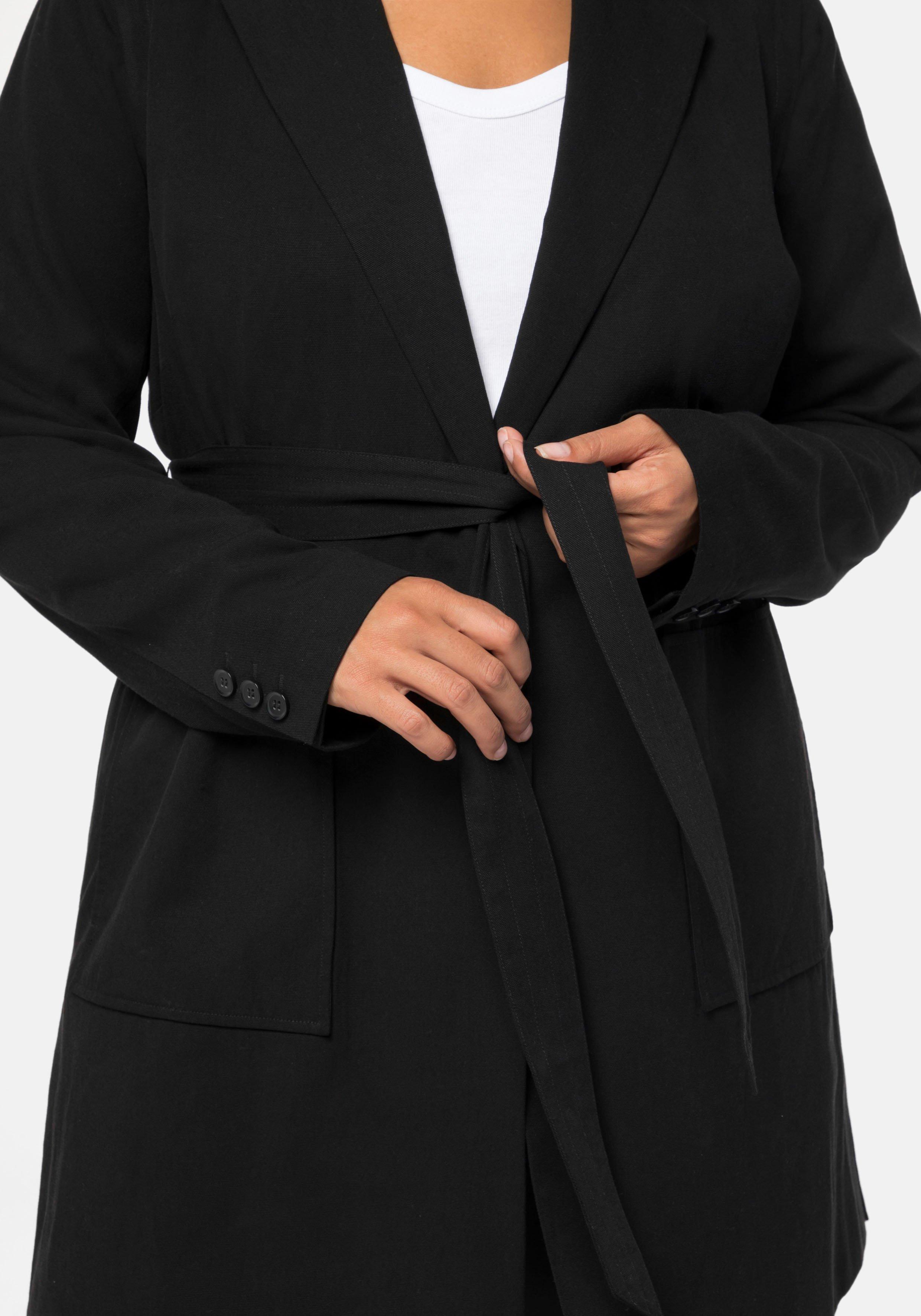 Longblazer mit abnehmbaren Ärmeln