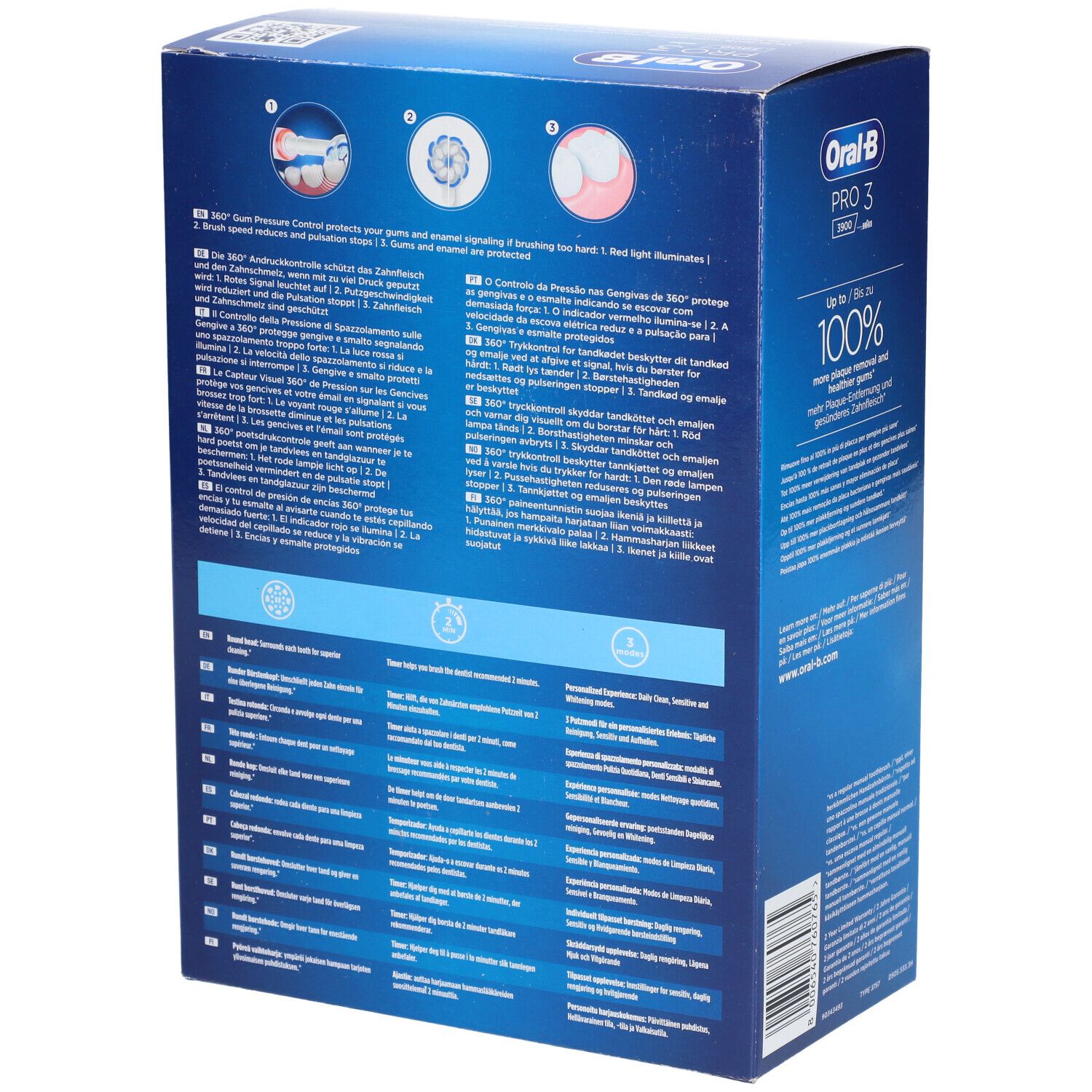 Oral-B Pro 3 3900 + 2. Handstück Elektrische Zahnbürste