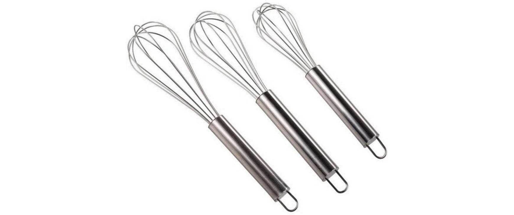 Schwingbesen 3-teilig, SilberSchneebesen-Set aus Edelstahl