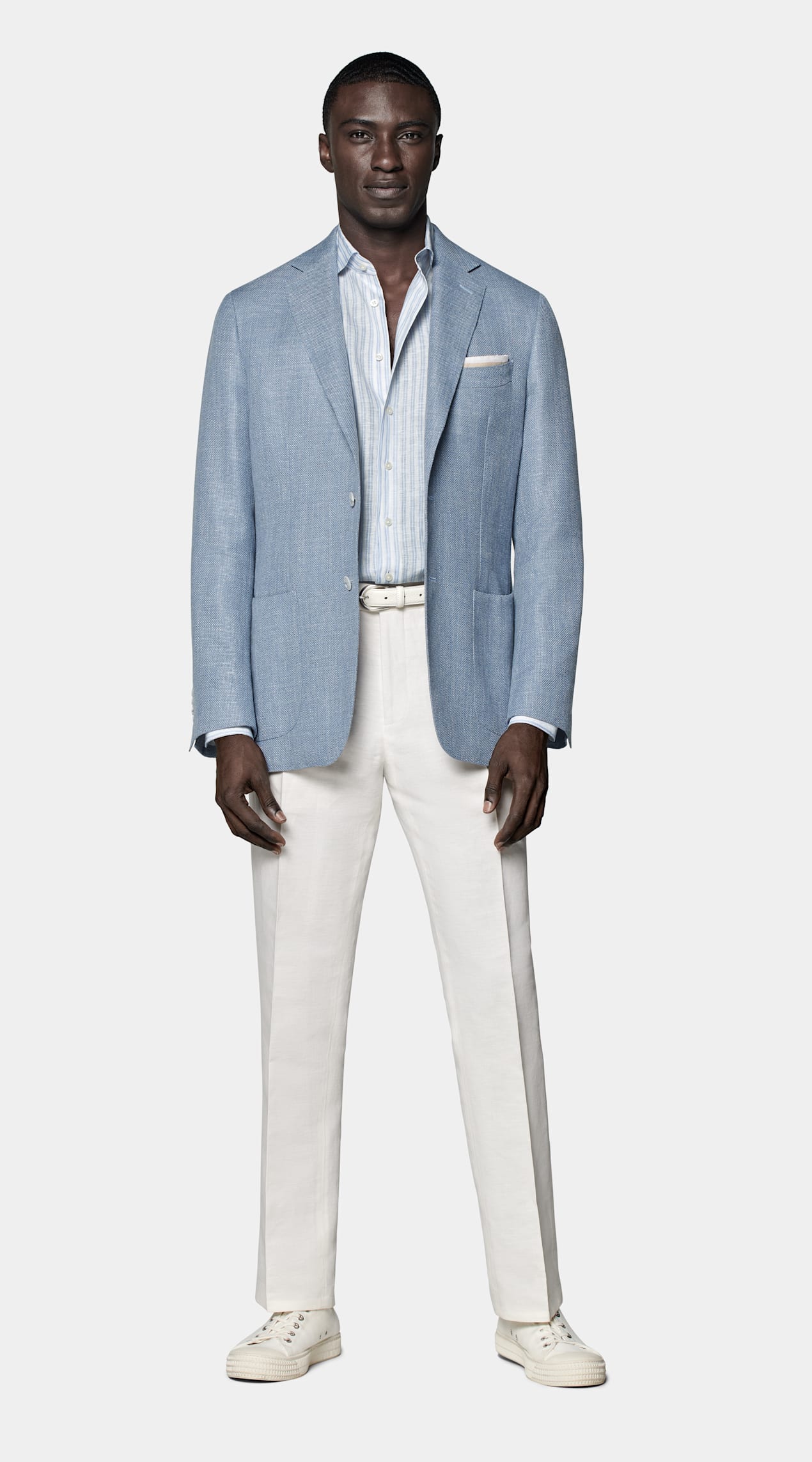 Blazer Havana coupe Tailored bleu clair