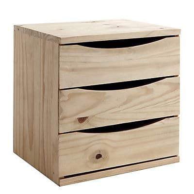 Caisson en pin avec 3 tiroirs Form Vitoria
