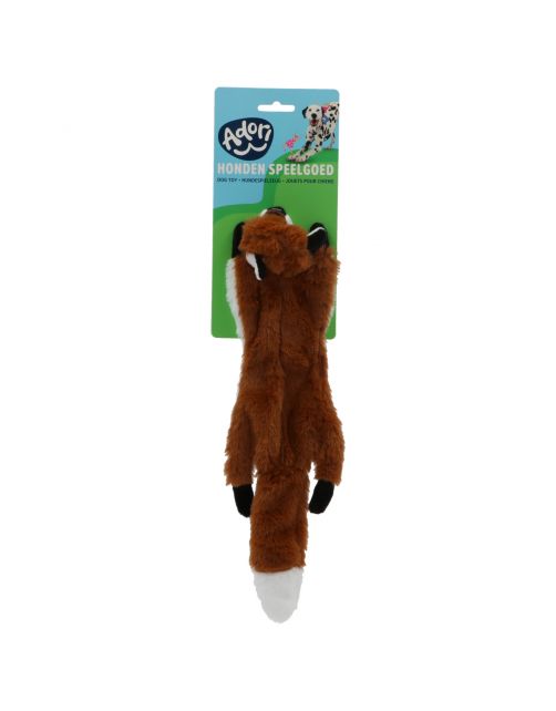 Adori Hondenspeelgoed Skinny Vos - Knuffel - 38 cm Bruin