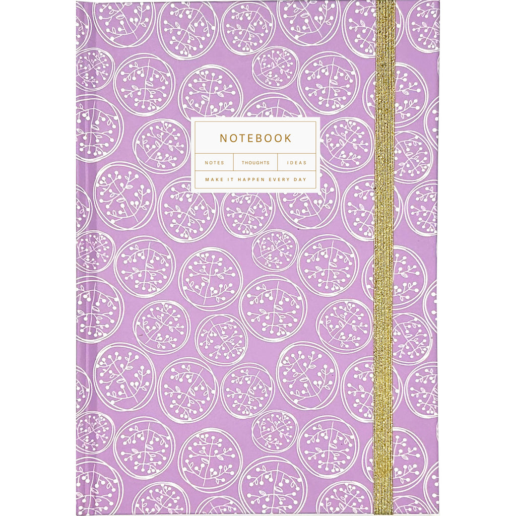 Caderno Espiral A5 Capa Dura Liso 96F com Elástico Bloom