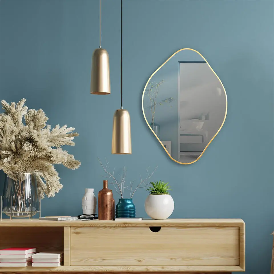 Home Deco Factory Spiegel - goud - 44 x 60 cm - wandspiegel