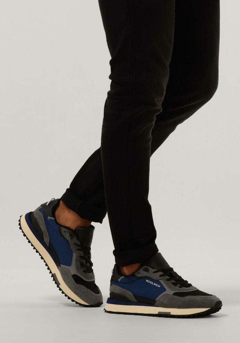 WOOLRICH blauwe woolrich lage sneakers retro sneaker man
