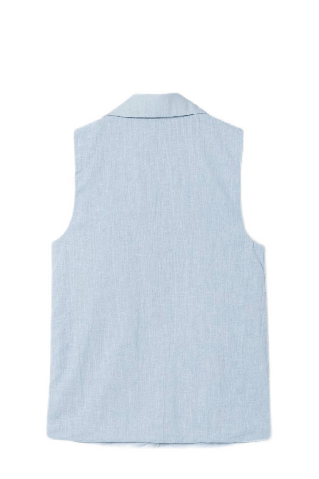 NAME IT gilet NKFFALINNEN lichtblauw