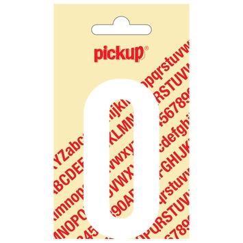 Pickup plakletter O wit mat 90 mm