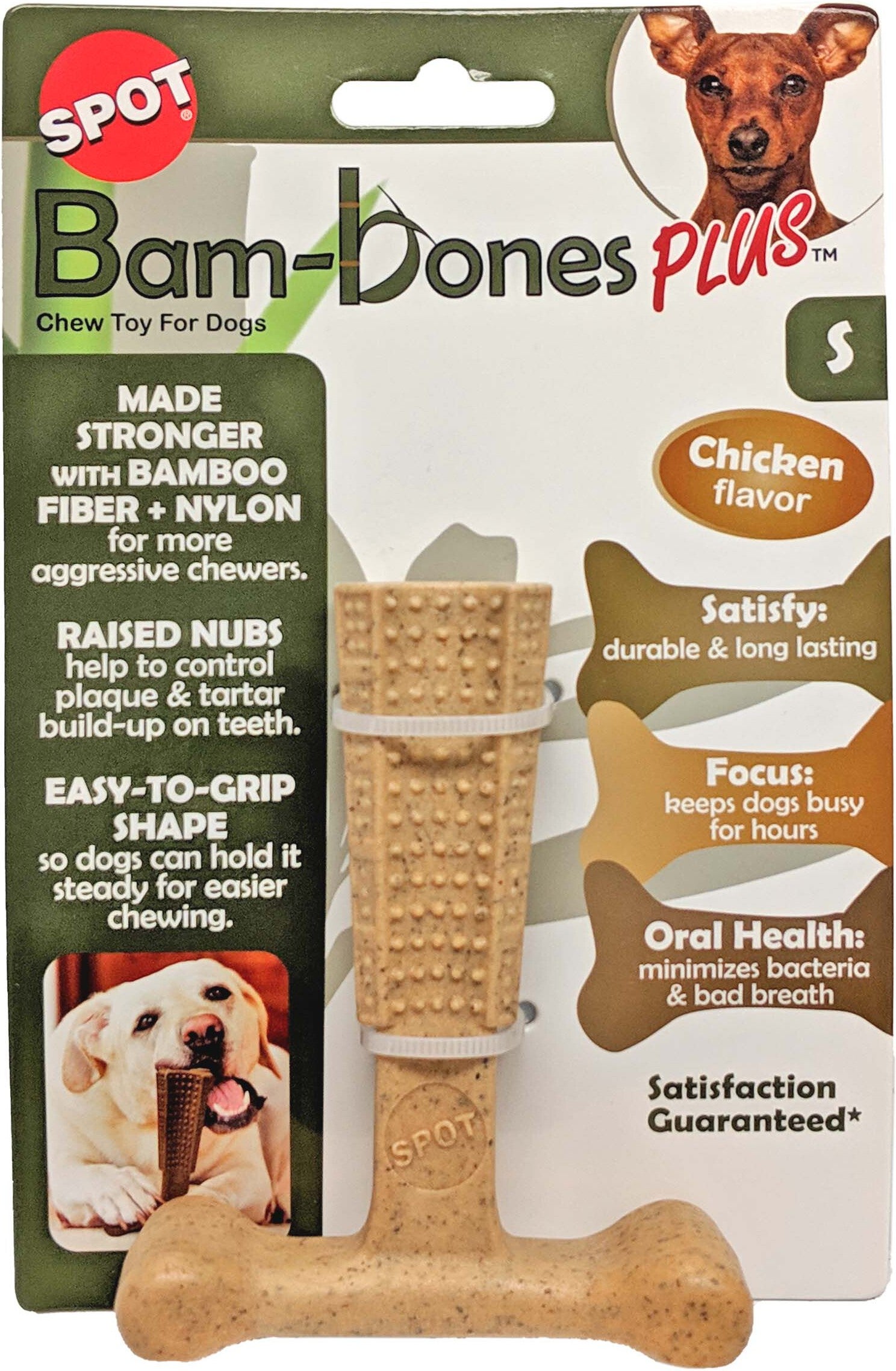Spot kauwspeelgoed Bam-Bones Plus Easygrip kip small 8,5 x 3,5 x 10,3 cm