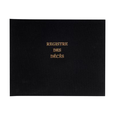Exacompta - Registre des décès pour les hôpitaux, établissements sociaux - 24 x 32 cm