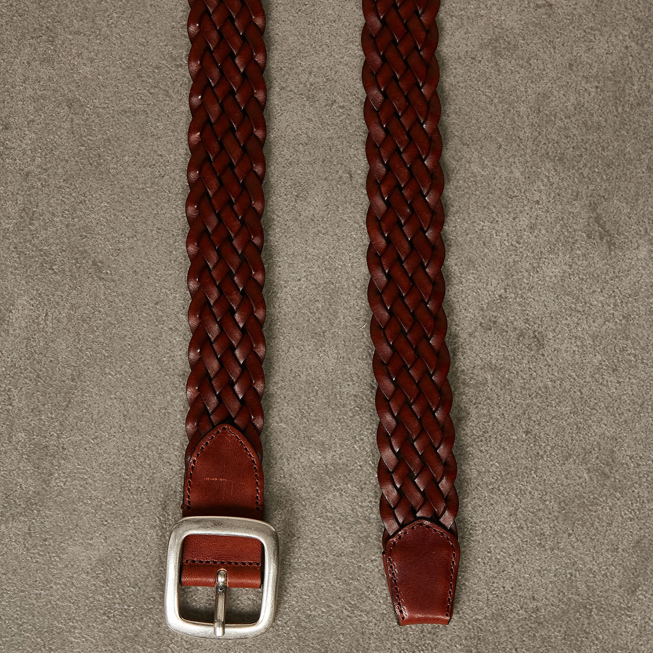 Hartford Ceinture en Cuir Tressée marron