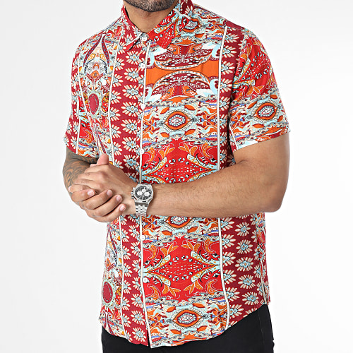Chemise Manches Courtes Rouge