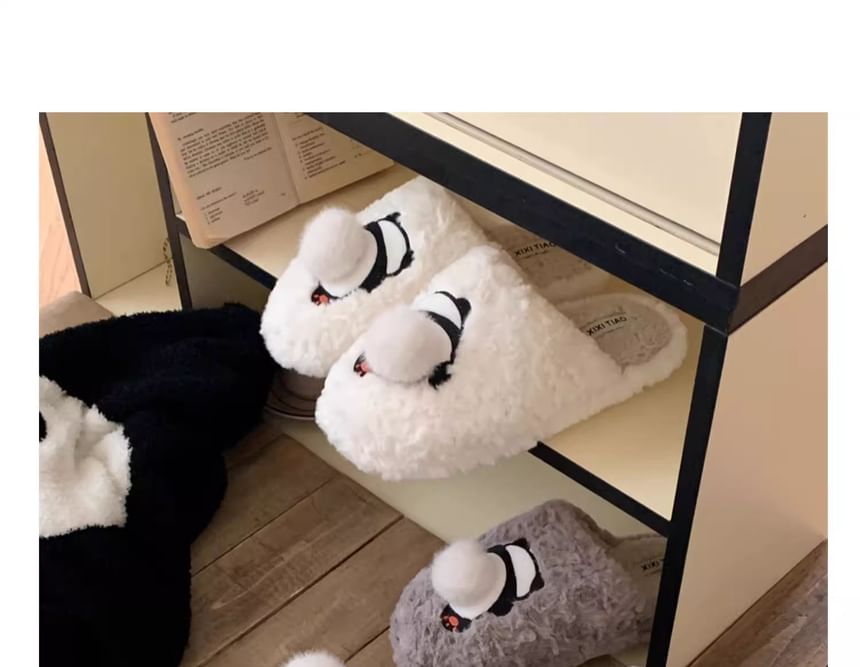 Dalli Daisy - Panda Bobbel Fluffy Pantoffels