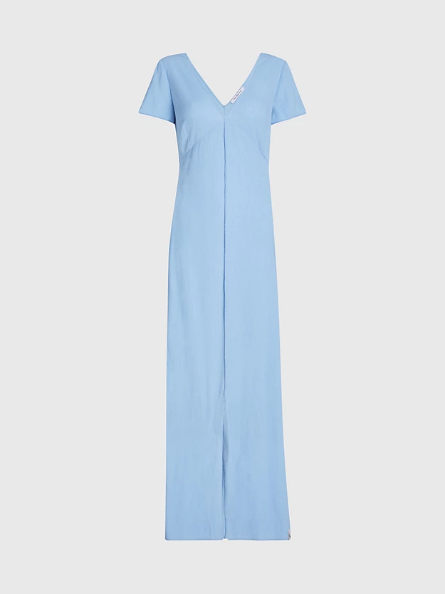 Vestido longo curto com babados
