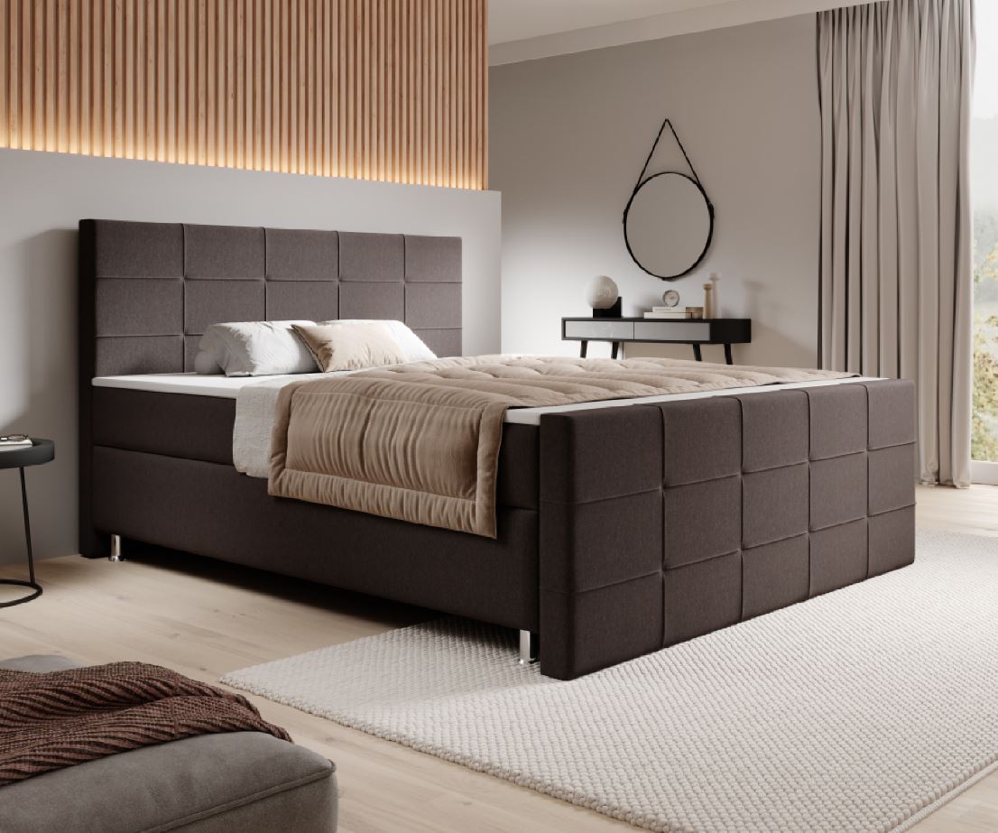 Boxspringbett Florenz 180x200cm versch. Farben - Braun