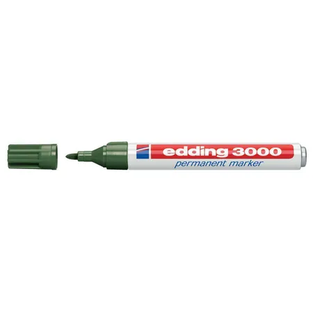 edding 3000 Permanentmarker, 1.5-3mm, Rundspitze, olivgrün