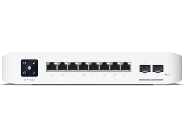 Ubiquiti UniFi Switch Pro 8 PoE - Switch - L3 - Administreret - 2 x 10/100/1000 (PoE  )   2 x 10Gb Ethernet SFP    6 x 10/100/1000 (PoE ) - væg-monterbar - PoE   (120 W)