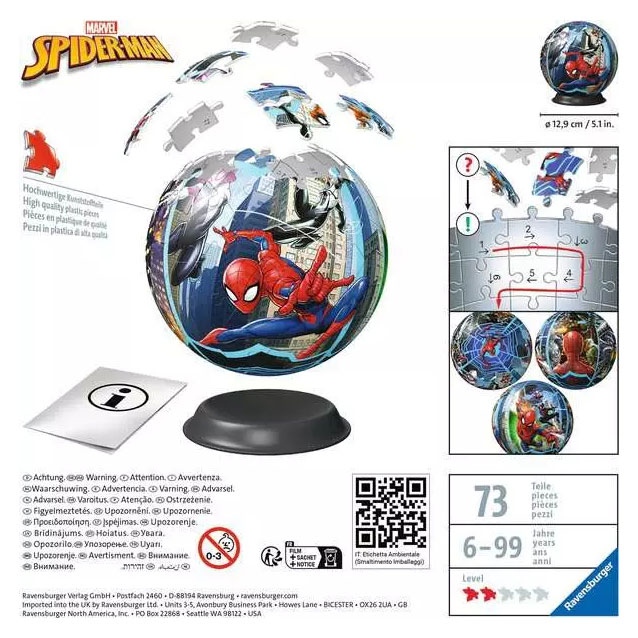 Spiderman 3D Puzzel, 72st.
