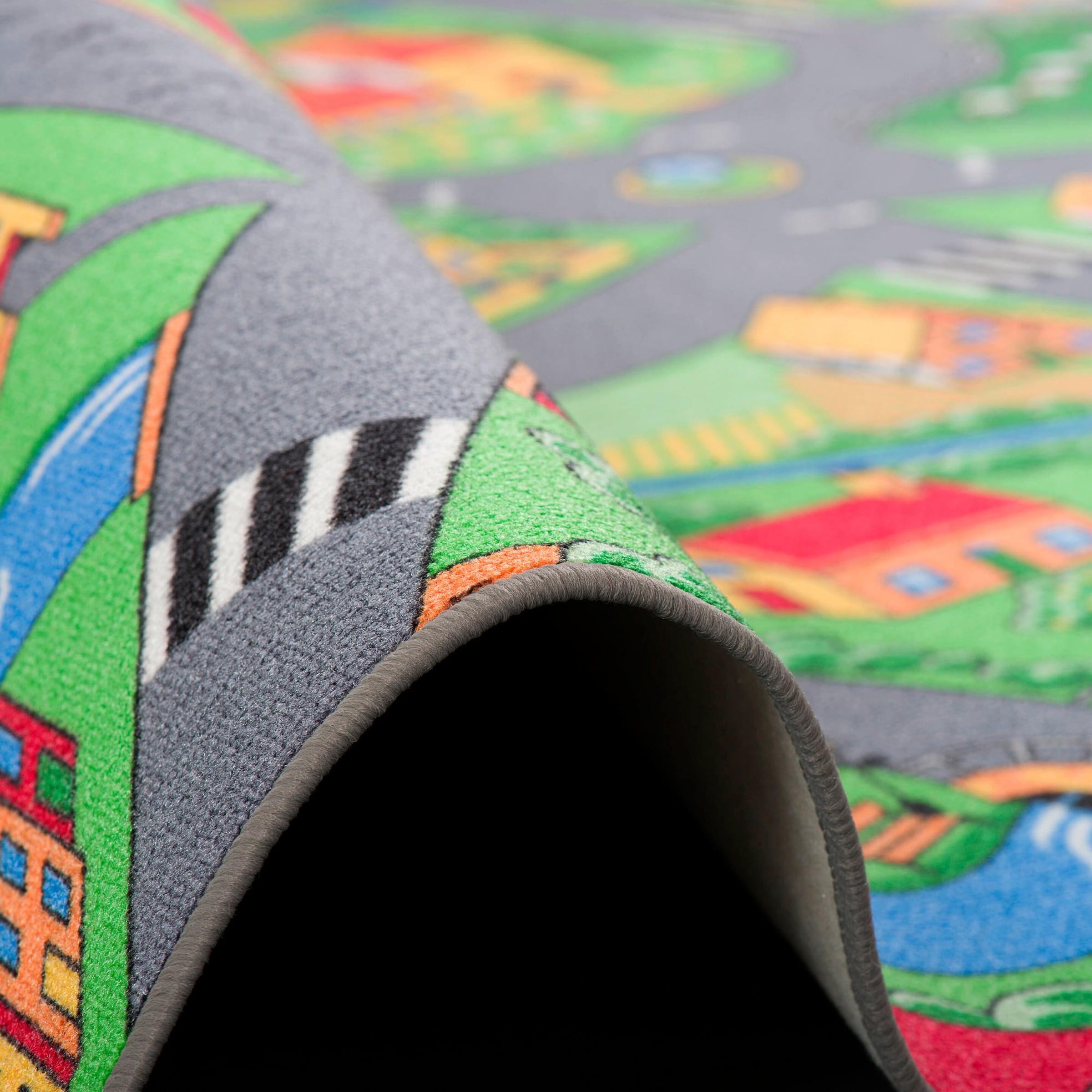 Snapstyle Kinder Spiel Teppich Little Village Bunt