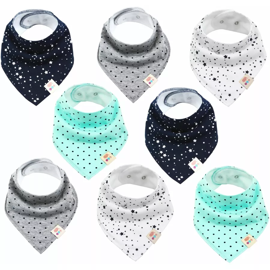 M.M.C. Lätzchen 8 PACK Dreieckstücher Halstücher Unisex Set