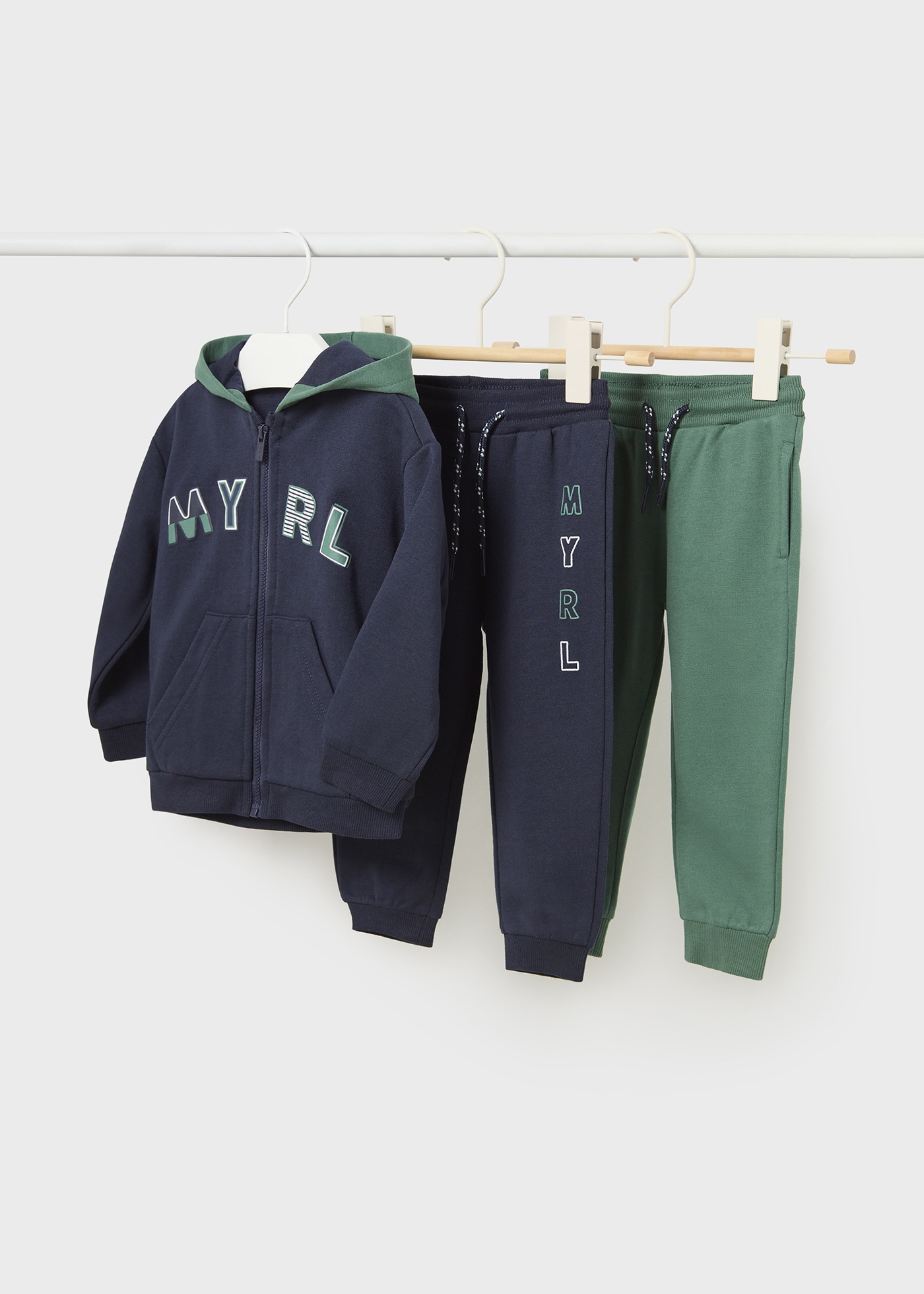 Conjunto de moletom infantil de 3 peças