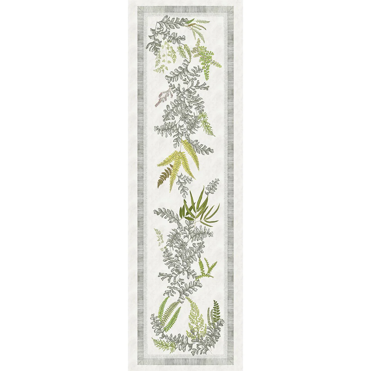 Chemin de table antitache déperlant coton & lin vert 54X174 Garnier Th