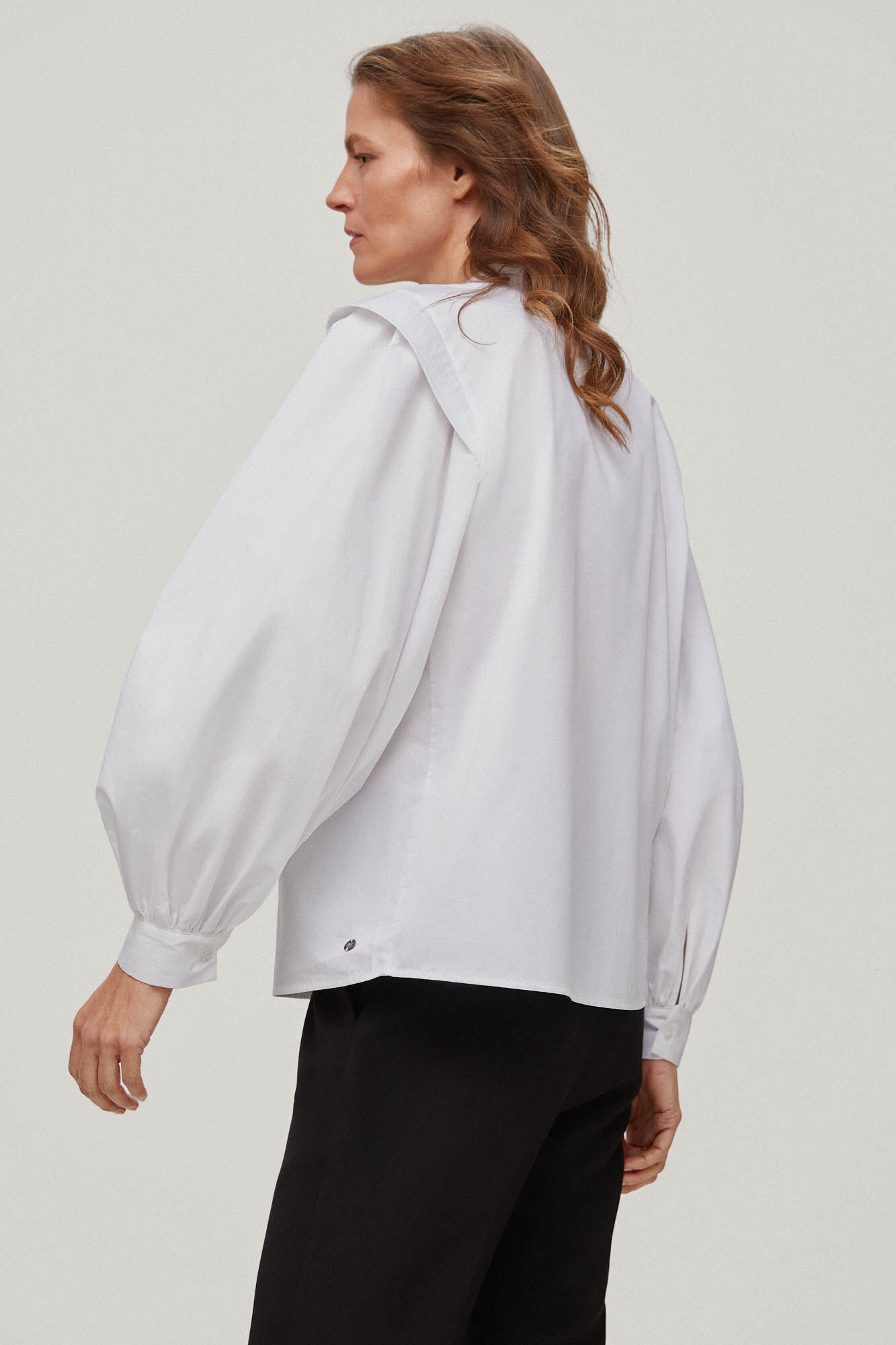 Blusa de popeline com laço - Branca