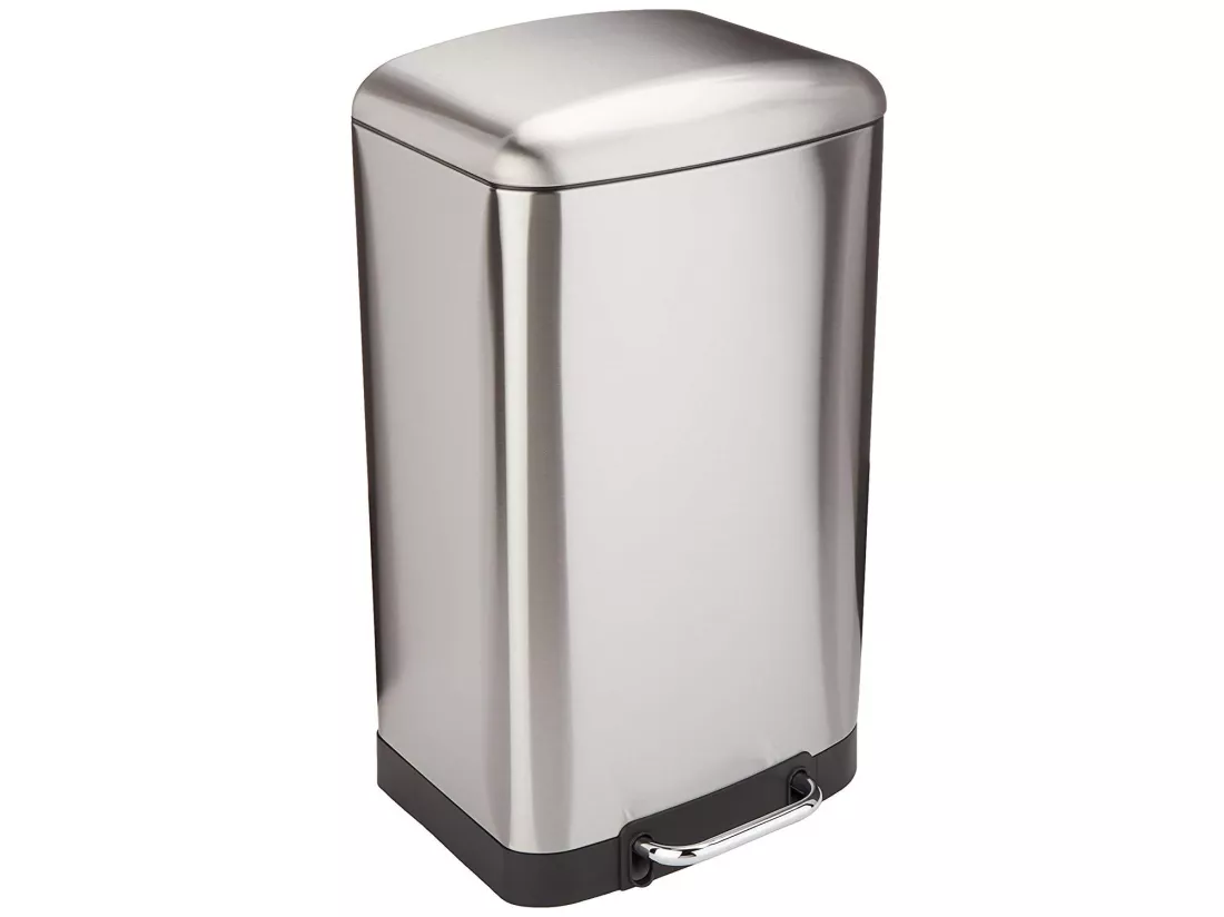 Poubelle de cuisine à pédale GREENWICH Argent Acier inoxydable 40 L