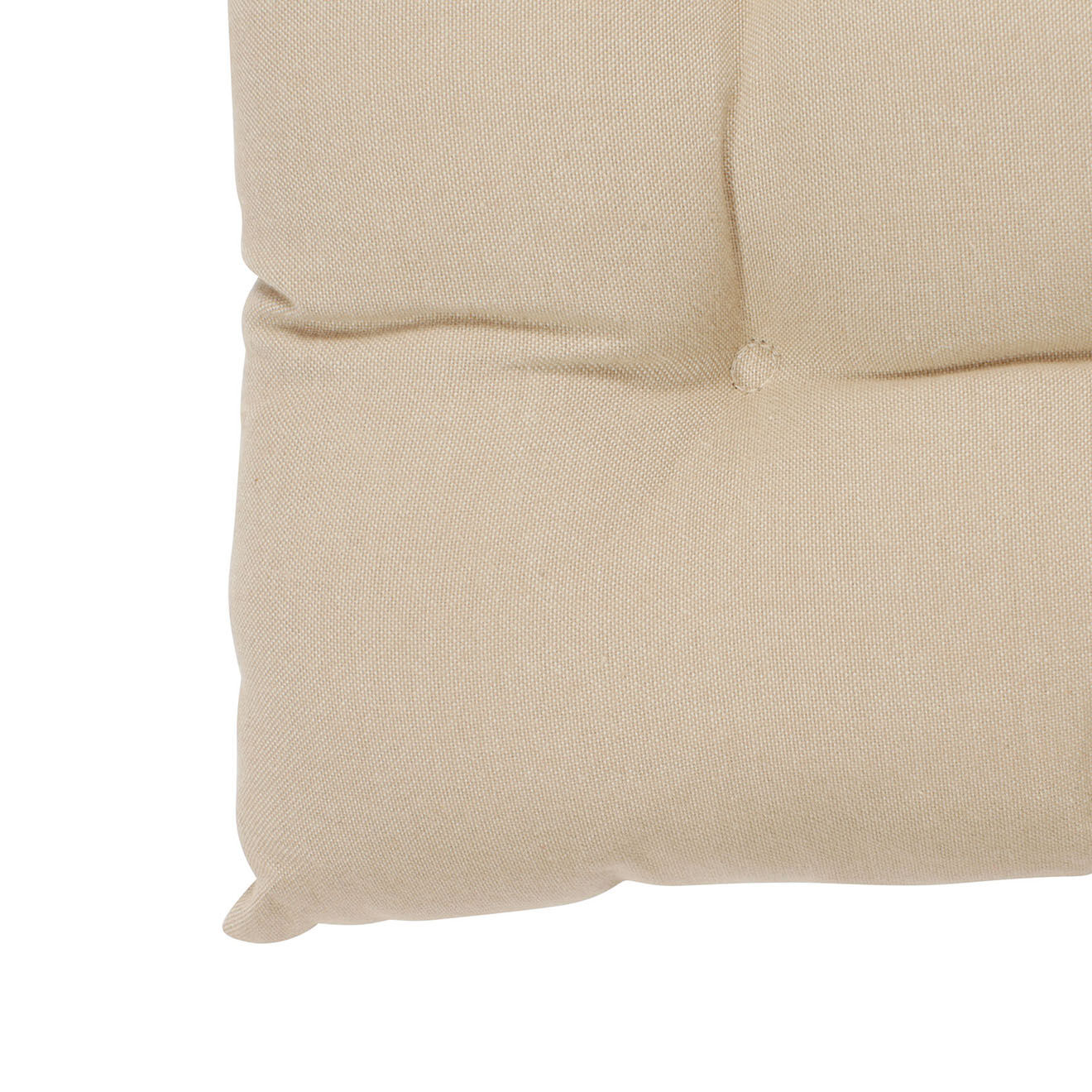 Comptoir de Famille Galette de chaisse carrée Chambray beige  - 40x40 cm