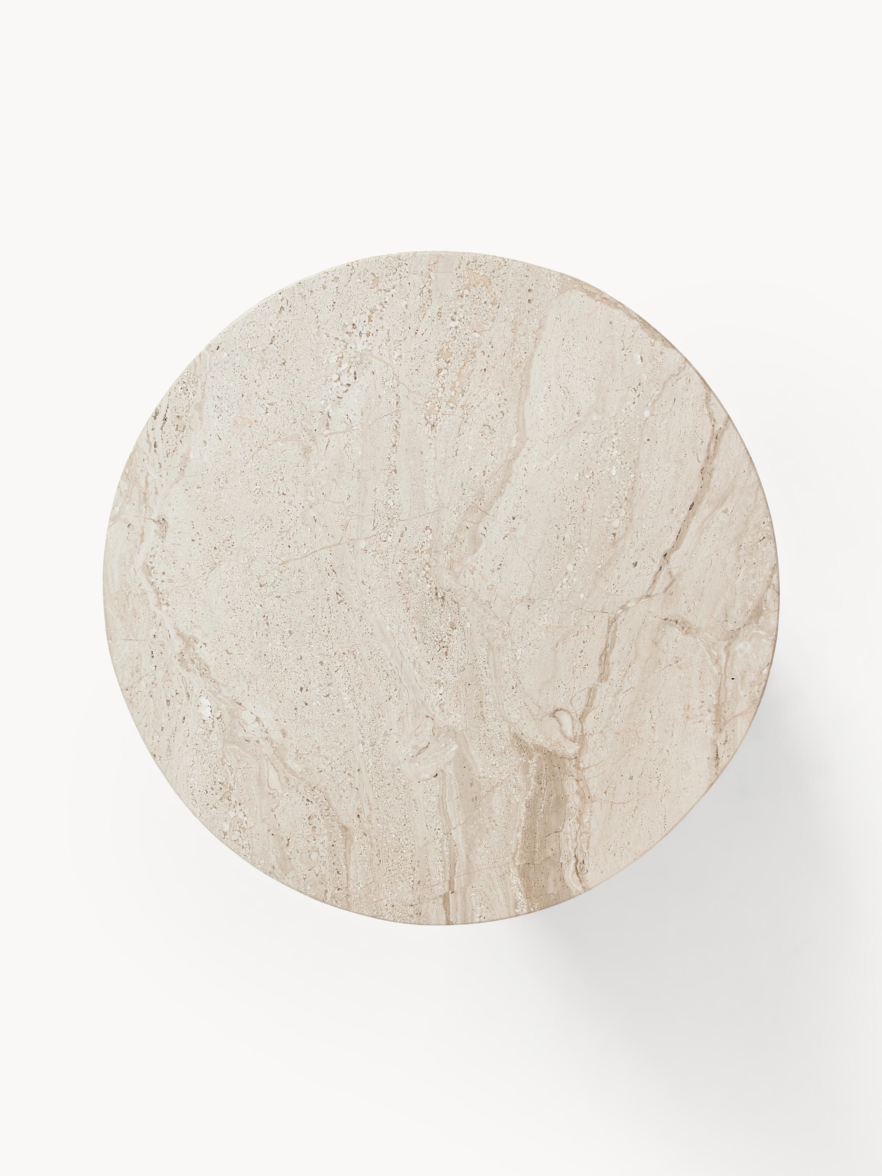 Ronde bijzettafel Marisa van travertijn