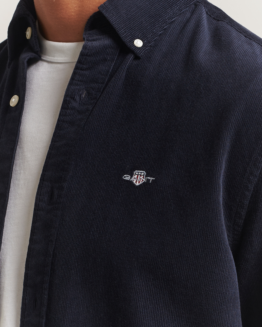 GANT Regular Fit Corduroy Shirt Evening Blue