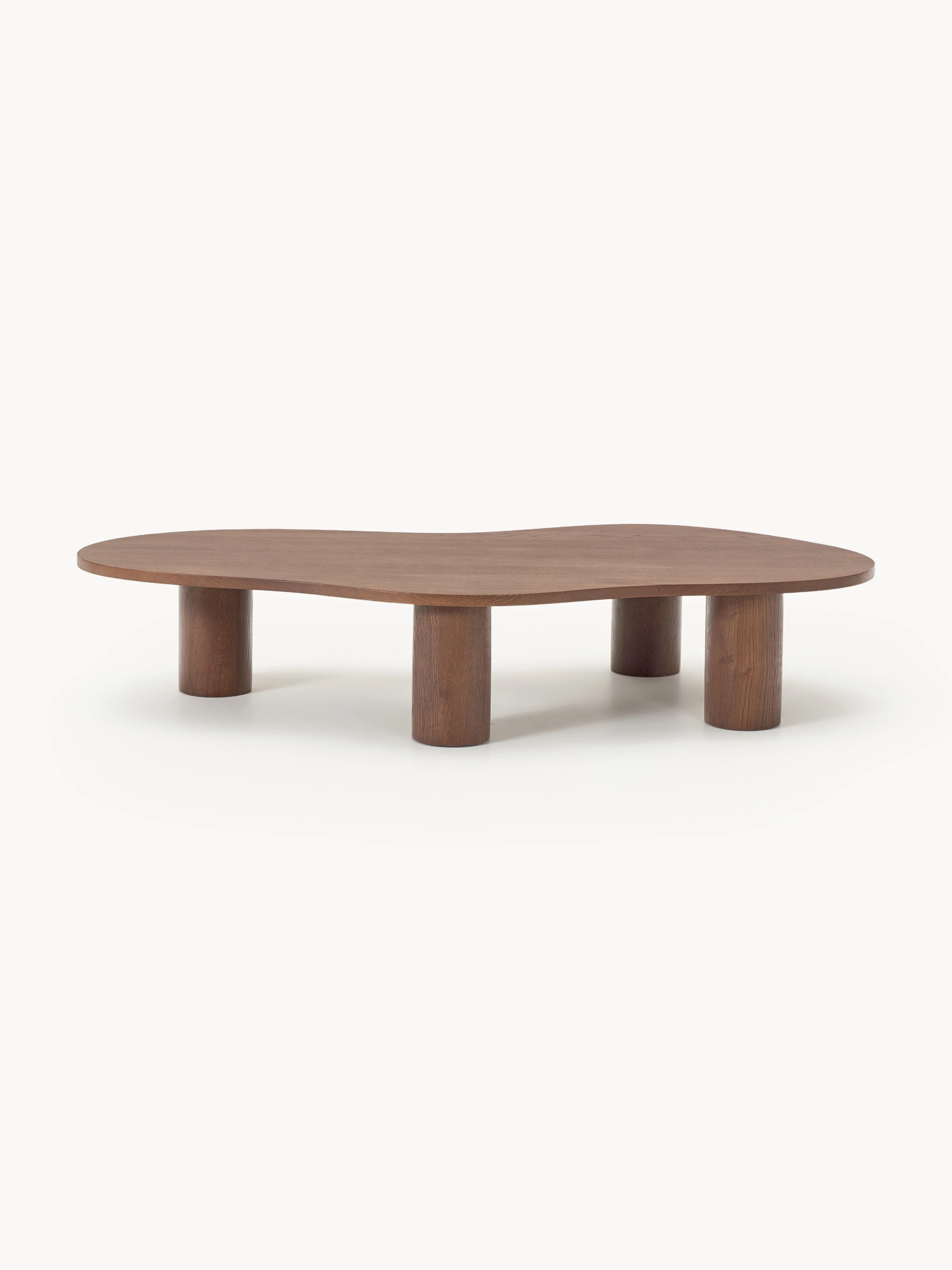 XL salontafel Didi van eikenhout in organische vorm