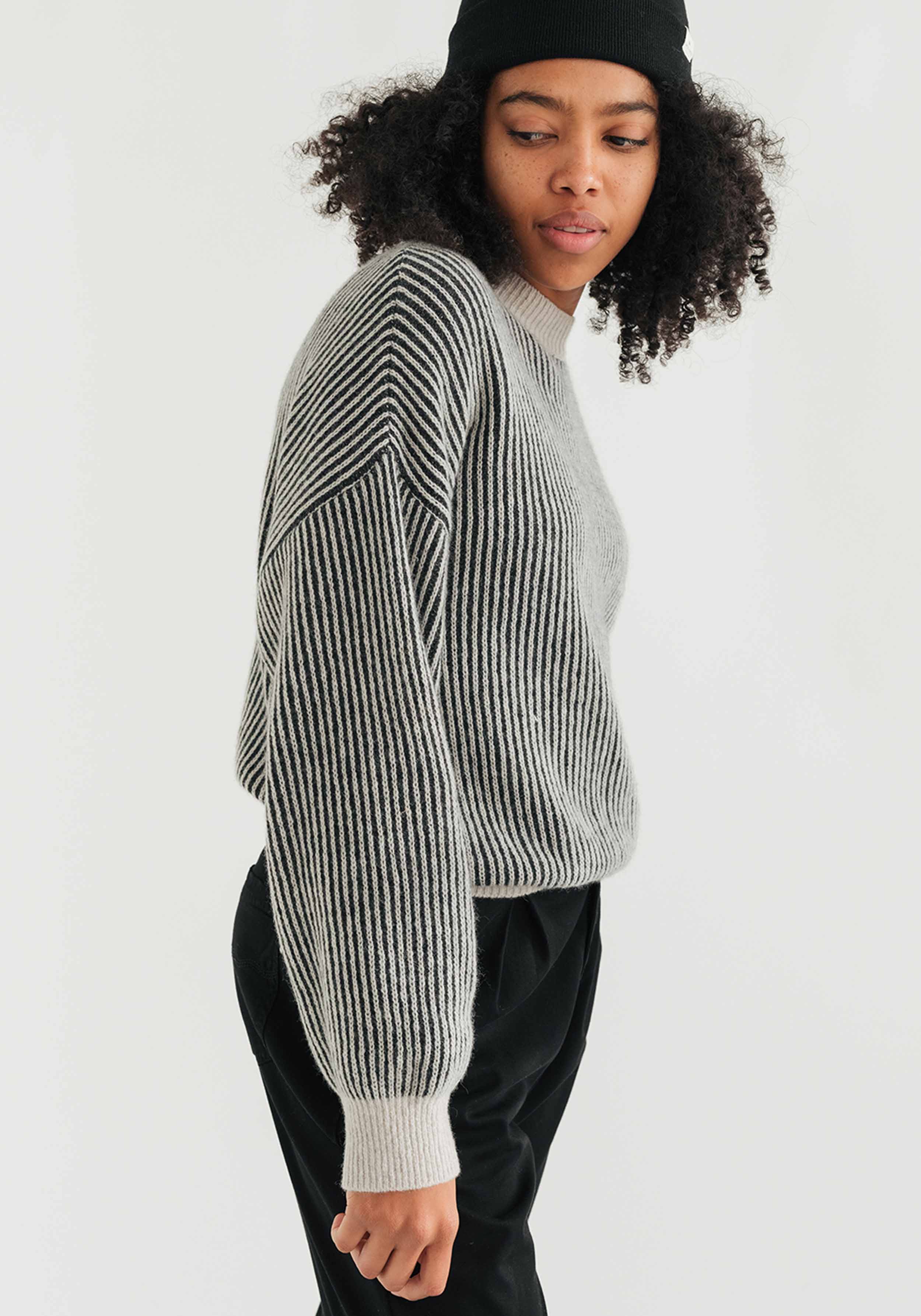 Twothirds Strickpullover Murvagh Black & White