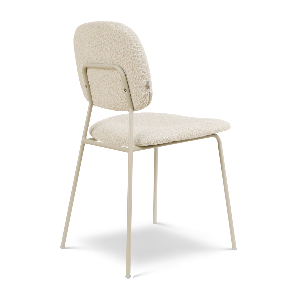 Nolon Jasmijn Eetkamerstoel Bouclé Beige - Grijsbeige