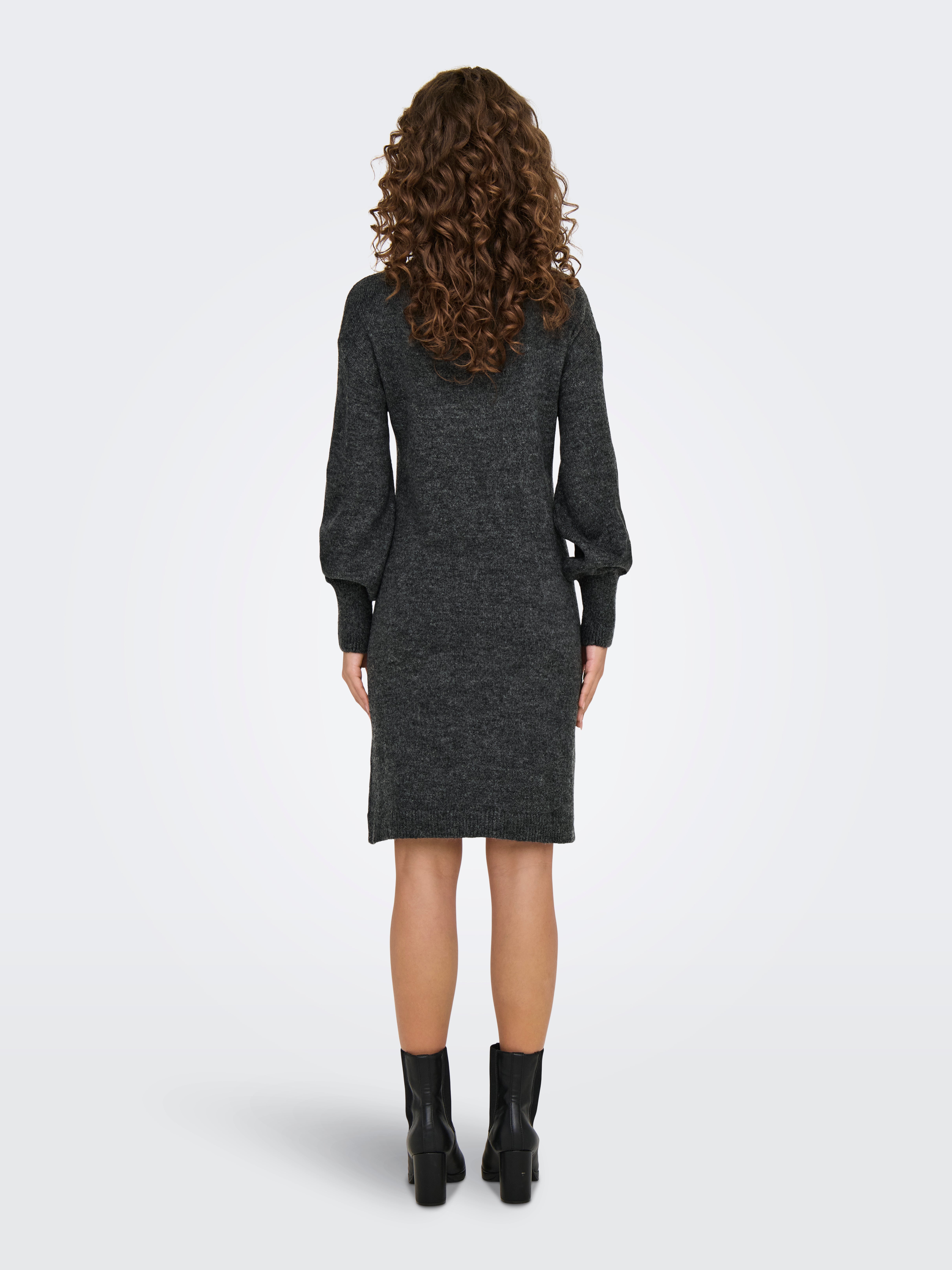 ONLJADA Kurzes Kleid Dark Grey Melange
