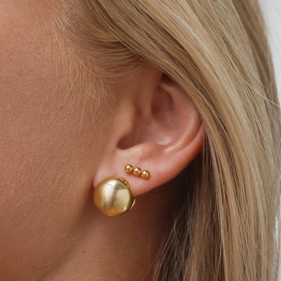 Timi Of Sweden Mia Large Oval Drop Stud Earring Stainless Steel