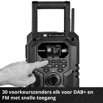 Einhell 18V bouwradio TE-CR 18 Li DAB /FM/BT (Zonder accu)