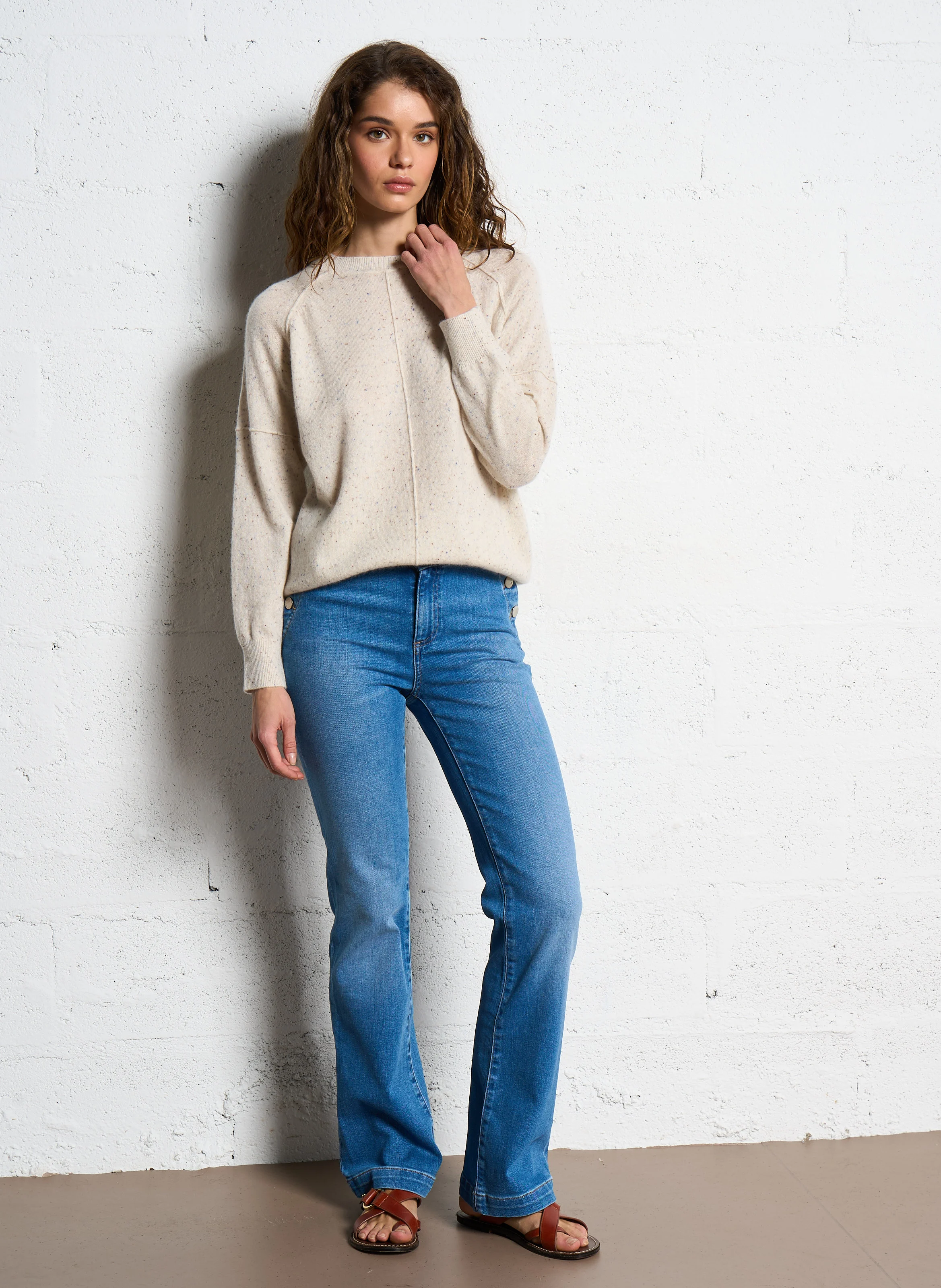 ARY BIS - Pull col rond en cachemire | Blanc