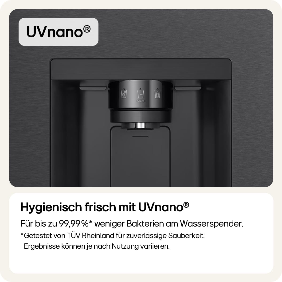 LG GSJC40EPPE Side-by-Side Kühlschrank mit Gefrierfach – Door-in-Door Funktion, Festwasseranschluss, Total NoFrost, Modern Flat Door, Matt Schwarz Metallic