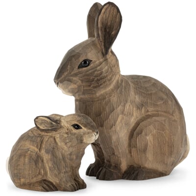 Kaninchen Lindenholz handgeschnitzt, Klein