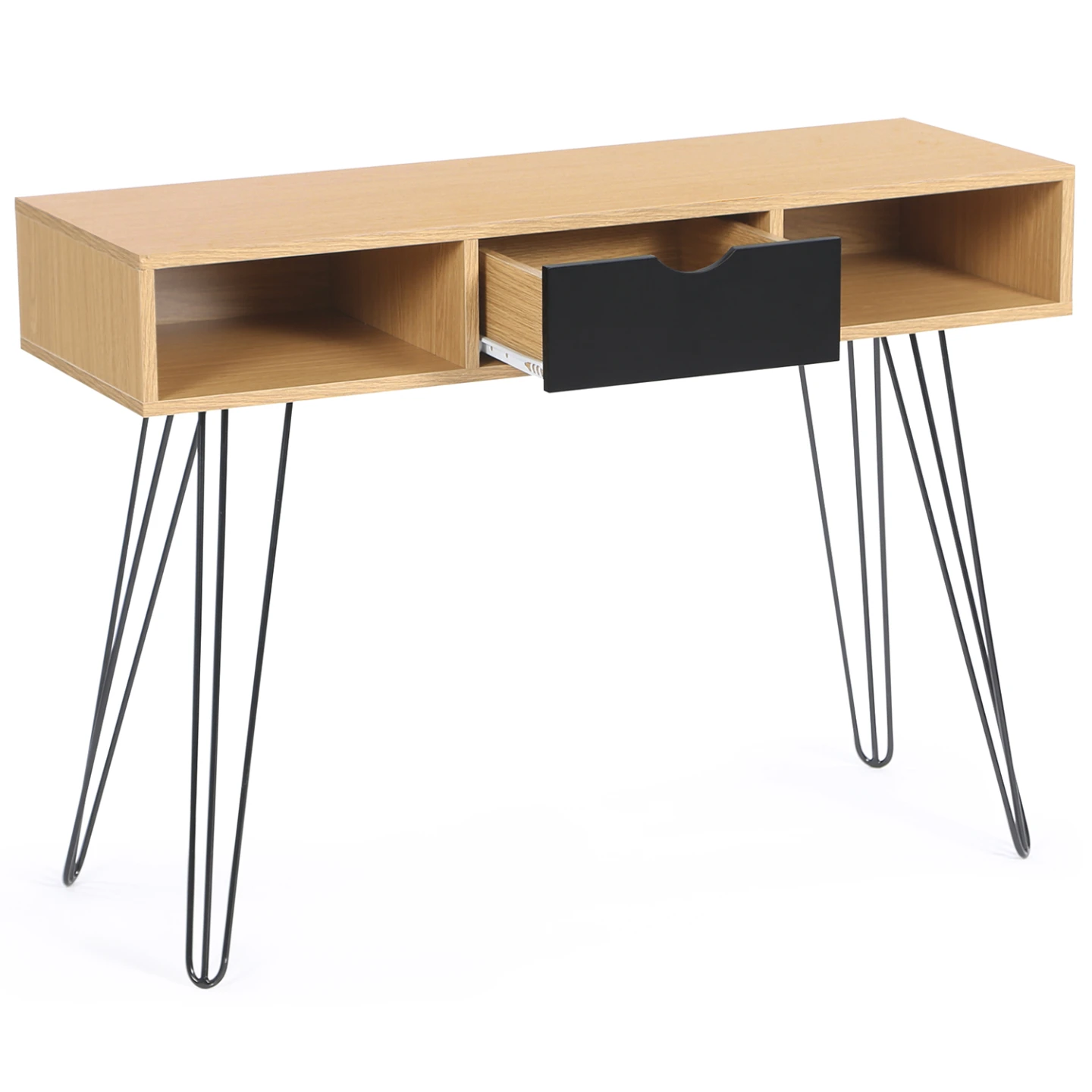 Console vintage NOEMI 1 tiroir bois pied épingle